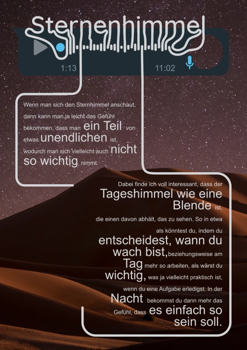 Gedanken zum Sternenhimmel